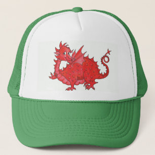 Casquette Chapeau de camionnette de dragon rouge mou gallois