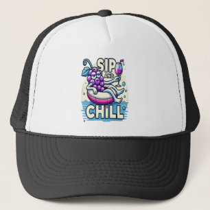 Casquette Chapeau De Camionnette De Sip Et Chill