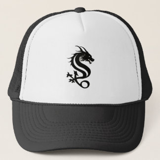 Casquette Chapeau de camionnette Silhouette Dragon Noir
