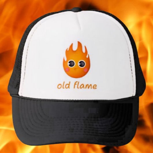 Casquette Chapeau de camionnette Vieux flammes - Conception