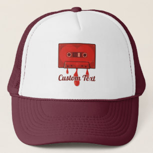 Casquette Chapeau de camionneur à cassette à coeur rouge