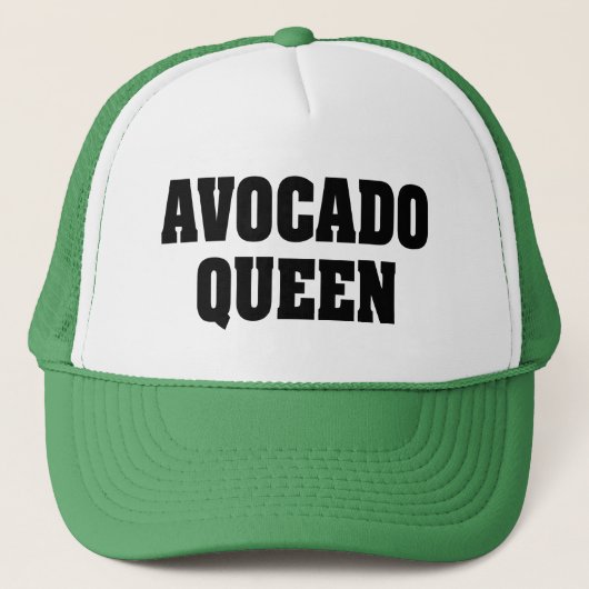 Casquette Chapeau de camionneur amusant Avocado Queen (Devant)