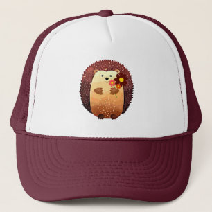 Casquette Chapeau de camionneur animal hérisson mignon aquar