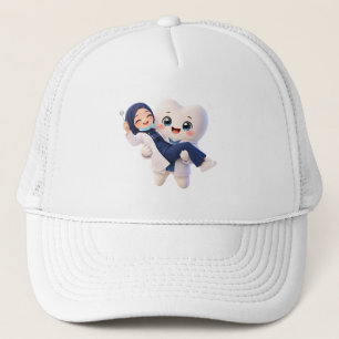 Casquette Chapeau de camionneur avec mascotte dentaire migno