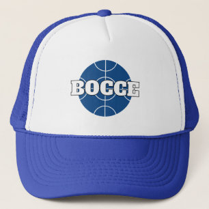 Casquette Chapeau de camionneur Blue Bocce Game Ball avec te
