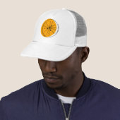 Casquette Chapeau de camionneur Citrus Orange (En situation)
