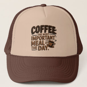 Casquette Chapeau de camionneur de café avec lettrage rétro