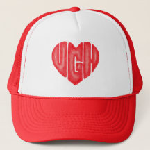 Chapeau de camionneur de coeur Ugh