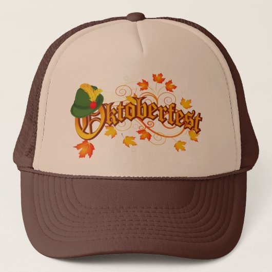 Casquette chapeau de camionneur de Deutschland et Oktoberfes (Devant)