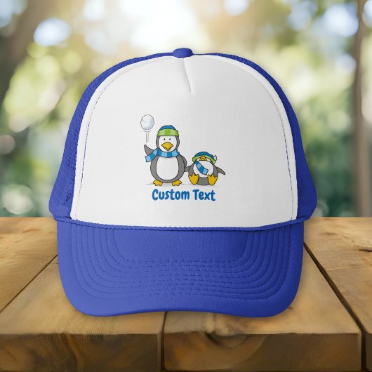 Casquette Chapeau de camionneur de pingouins à neige