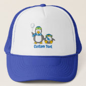 Casquette Chapeau de camionneur de pingouins à neige (Devant)
