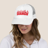 Casquette Chapeau de camionneur de Shango, tout blanc (En situation)