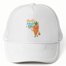Chapeau de camionneur drôle avec carotte mignonne