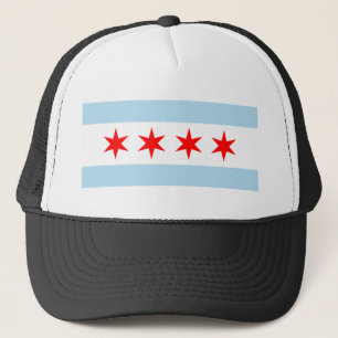 Casquette Chapeau de camionneur du drapeau de Chicago