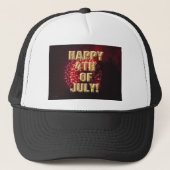 Casquette chapeau de camionneur Fireworks 7 4 juillet (Devant)