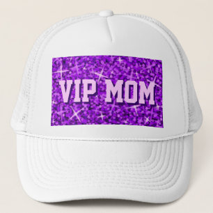 Casquette Chapeau de camionneur Glitz Purple 'VIP MOM'