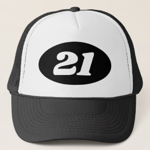 Casquette Chapeau de camionneur noir 21e anniversaire pour g