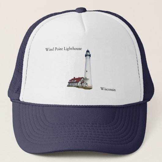 Casquette Chapeau de camionneur Wind Point Lightouse (Devant)