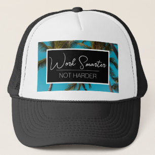 Casquette Chapeau de camionneur "Work Smarter" (noir)