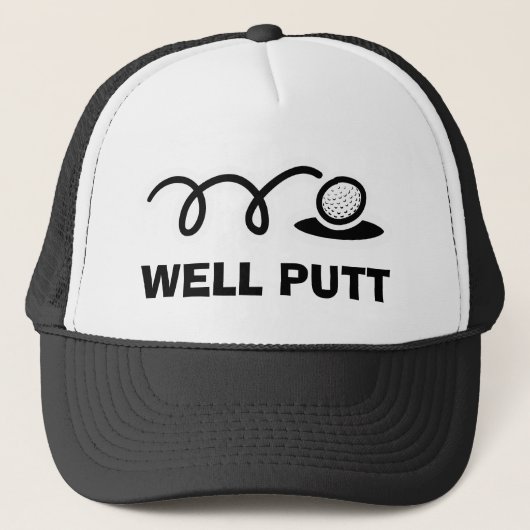 Casquette Chapeau de golf drôle | bien putt (Devant)