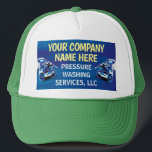 Casquette Chapeau de Modèle de lavage à pression<br><div class="desc">Customisez cette conception de modèle de camion de lavage à pression (lavage de puissance) pour répondre à vos besoins et à vos besoins. Ce modèle de lavage à pression affiche le laveur à pression et arrière - plan de perles d'eau.</div>