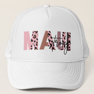 Casquette Chapeau de Motif de Maui Strong Pastel Pink Cougar