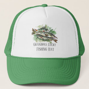Casquette Chapeau de pêche chanceux de grand-papa Brochet
