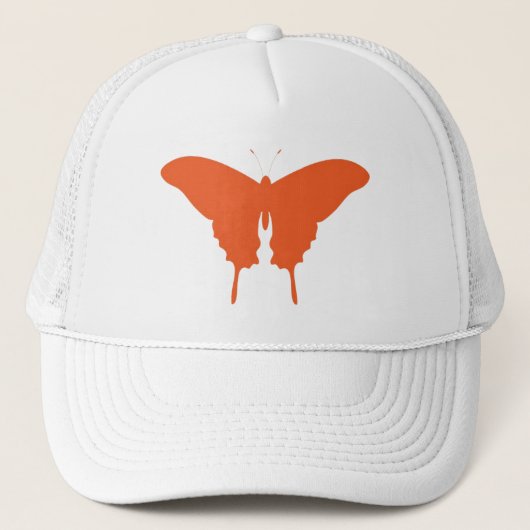 Casquette Chapeau de Trucker d'art papillon orange (Devant)