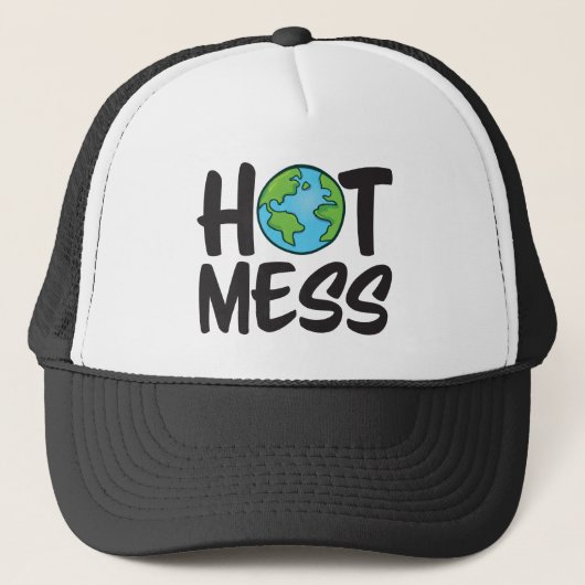 Casquette Chapeau de Trucker de la Terre Hot Mess (Devant)