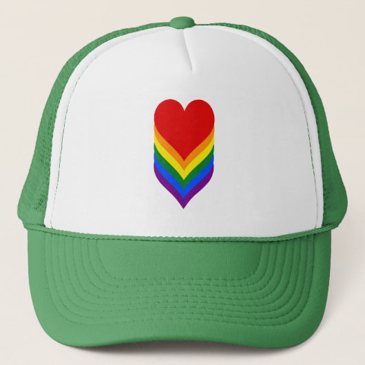 Casquette Chapeau de Trucker pour coeur de fierté LGBT (Devant)