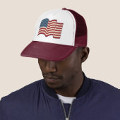 Casquette Chapeau Drapeau Américain Rustique (En situation)