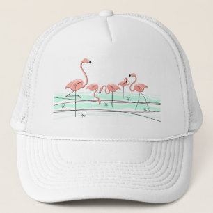 Casquette chapeau du groupe Flamants roses