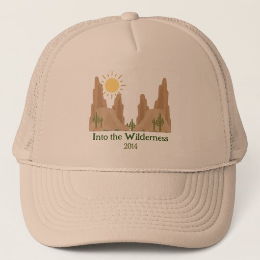 Casquette Chapeau du Trucker du coucher du soleil du désert (Devant)