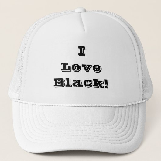 Casquette Chapeau j'aime noir (Devant)