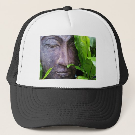 Casquette Chapeau noir et blanc de sérénité Bouddha Zen (Devant)