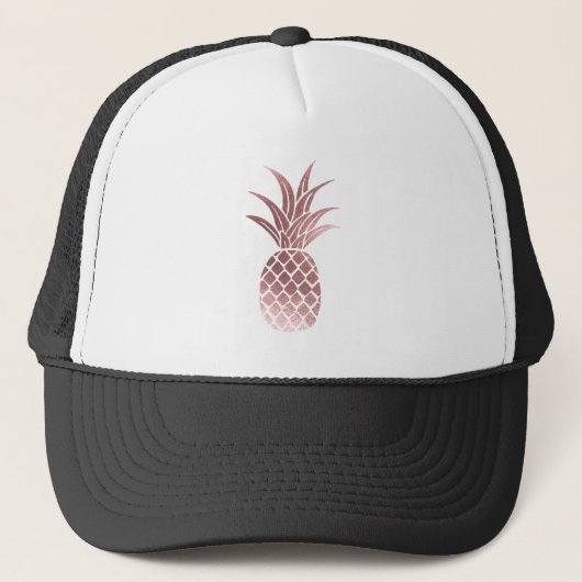 Casquette Chapeau Rose de remorqueur à ananas à huile d'oliv (Devant)
