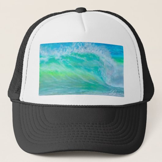 Casquette Chapeau Surf Blue Ocean Wave (Devant)