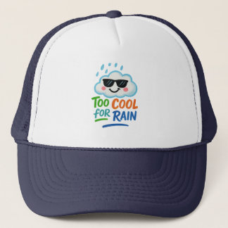 Casquette Chapeau Too Cool for Cute Rain Fun Cloud Any Perso
