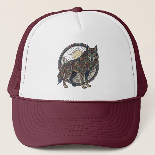 Casquette Chapeau Tribal Wolf (Devant)