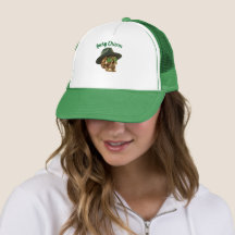 Chapeau Trucker Fedora Crâne Or Vert St.Patricks D