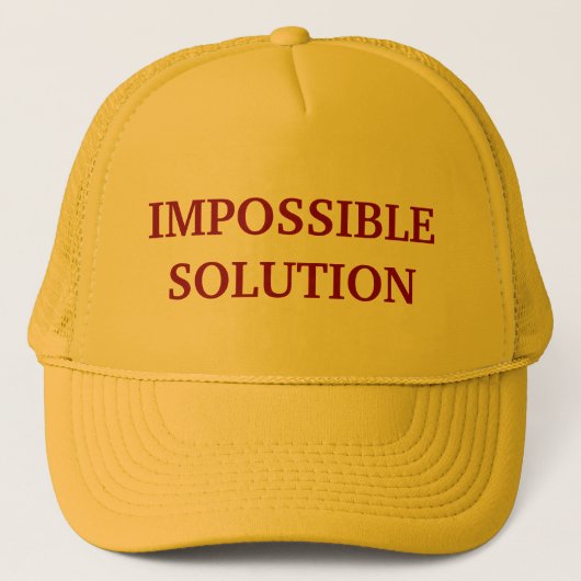 Casquette Chapeau Trucker Solution Impossible (Devant)