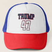 Casquette Chapeau Trump 47 Trucker Campagne (Devant)