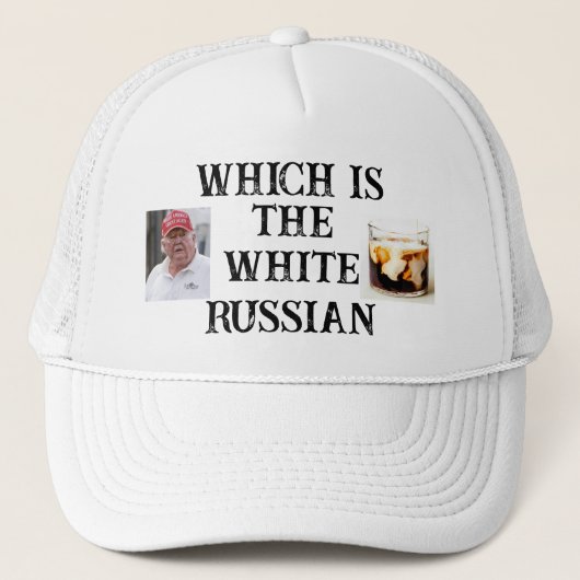 Casquette Chapeau Trump/White russe Trucker (Devant)
