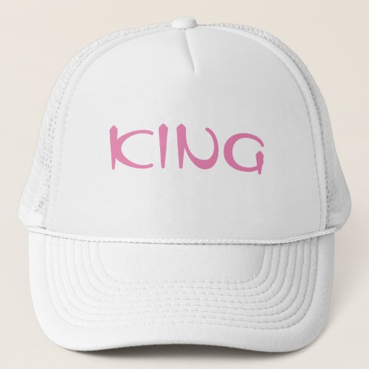 Casquette Chapeaux de camionnette blanc personnalisées King  (Devant)