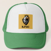 Casquette Chapeaux de camionnette King Photo blanc et vert (Devant)
