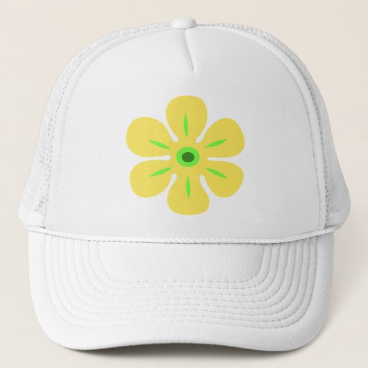Casquette Chapeaux Trucker Tropical Flower Rain (Devant)