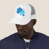 Casquette Chapeaux Trucker Tropical Flower Rain (En situation)