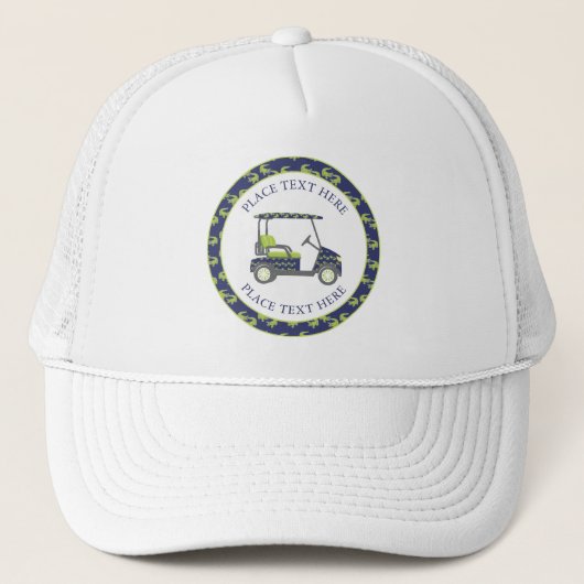 Casquette Chariot de golf d'alligators chic (Devant)