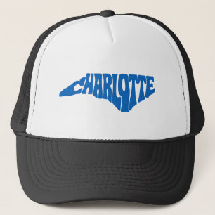 Casquette Charlotte North Carolina Retro State Shape Design