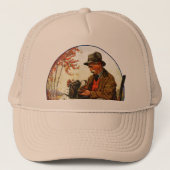 Casquette Chasseur et épagneul (Devant)